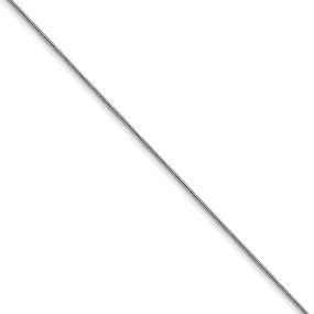 0.6mm, 14k White Gold, Round Snake Chain Necklace