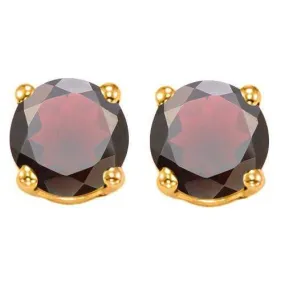 1.37 CT GARNET 10KT SOLID GOLD EARRINGS STUD