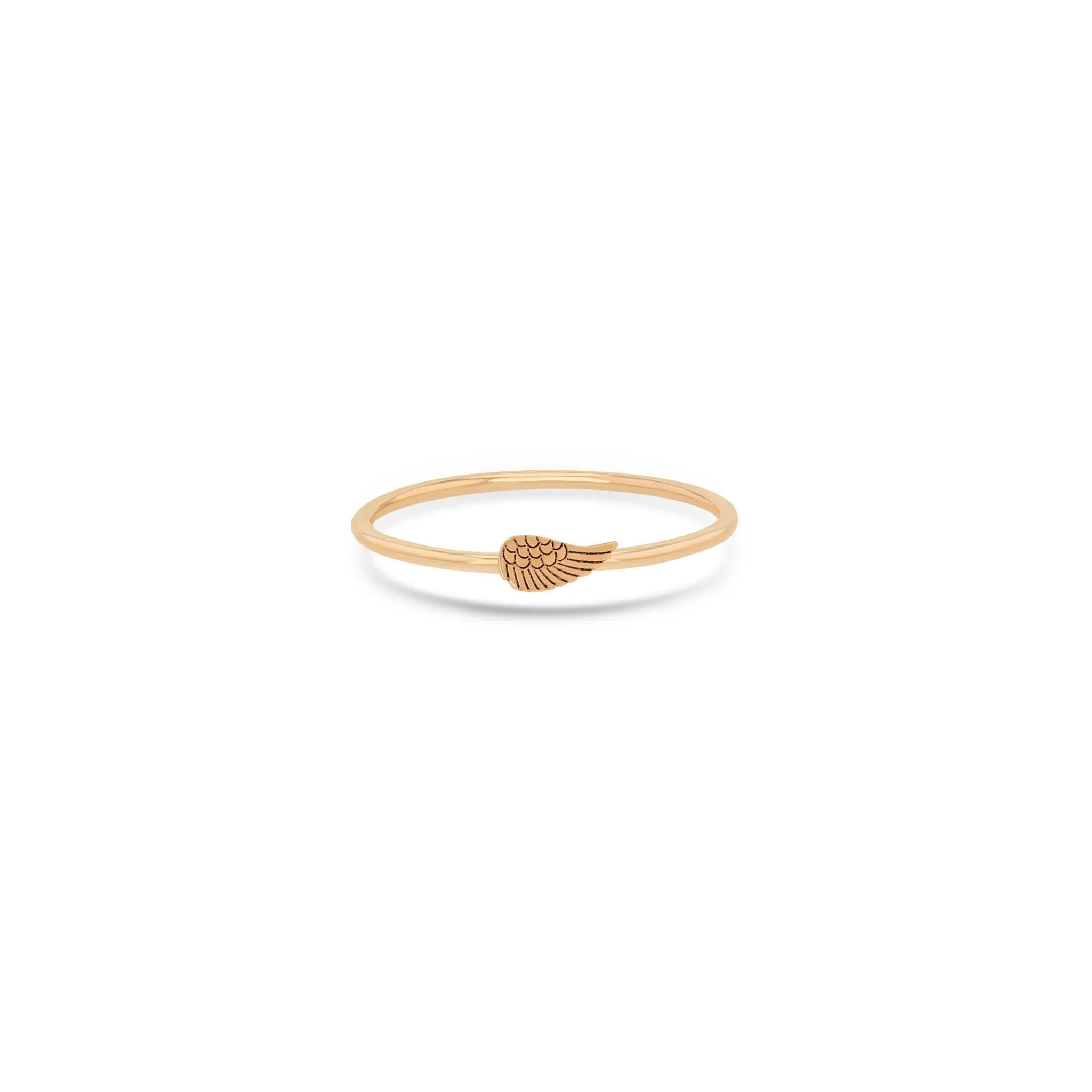 14k Itty Bitty Angel Wing Ring