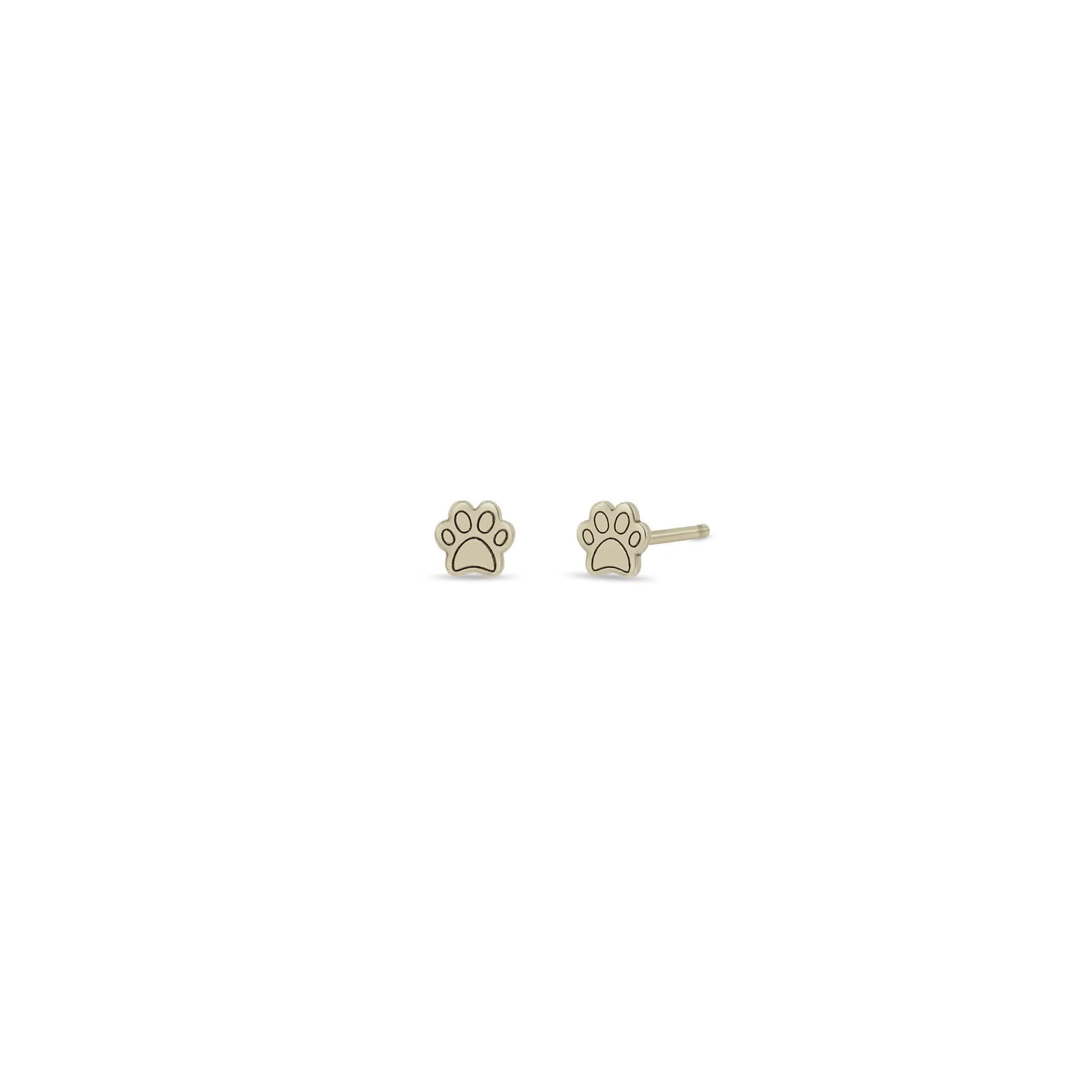 14k Itty Bitty Dog Paw Stud