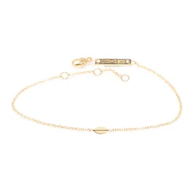 14k itty bitty lips bracelet