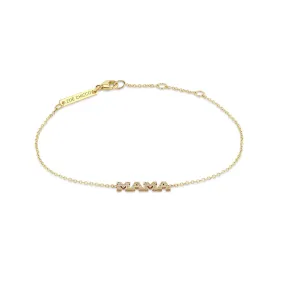 14k Itty Bitty Pavé Diamond MAMA Bracelet