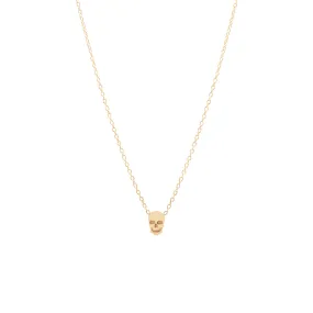 14k Itty Bitty Skull Necklace