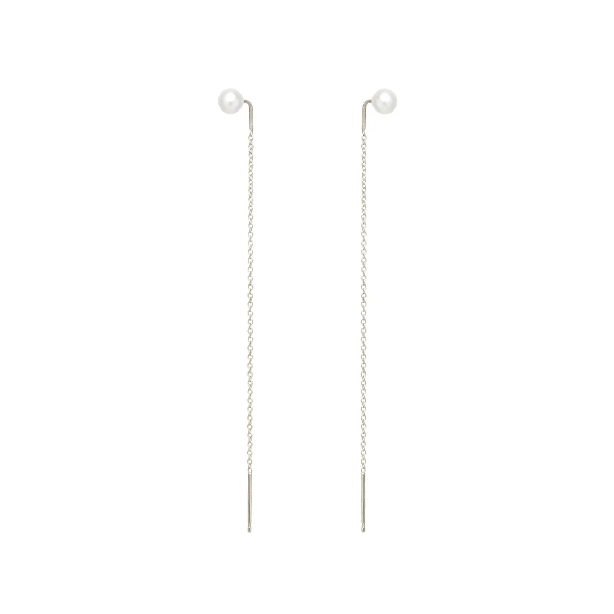 14k Pearl Threader Earrings