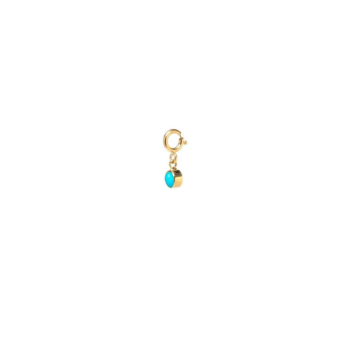 14k Single Turquoise Charm | December Birthstone