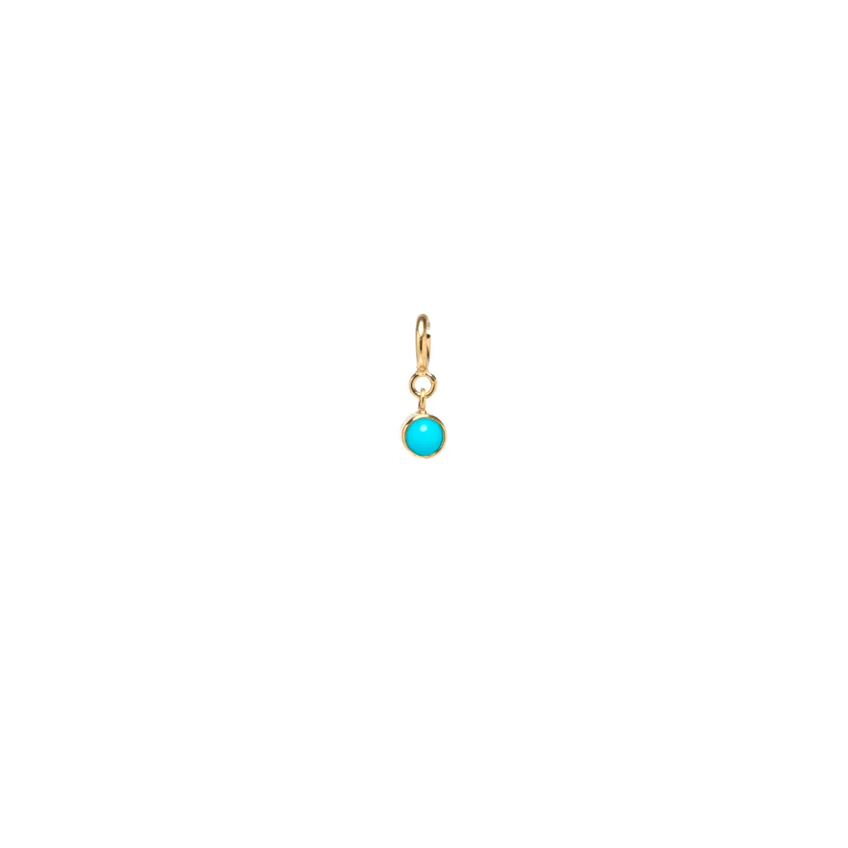 14k Single Turquoise Charm | December Birthstone