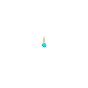 14k Single Turquoise Charm | December Birthstone