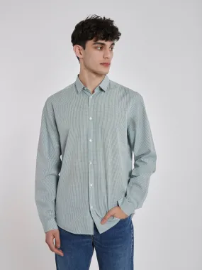 2010 long sleeve cotton Cos shirt with green check pattern