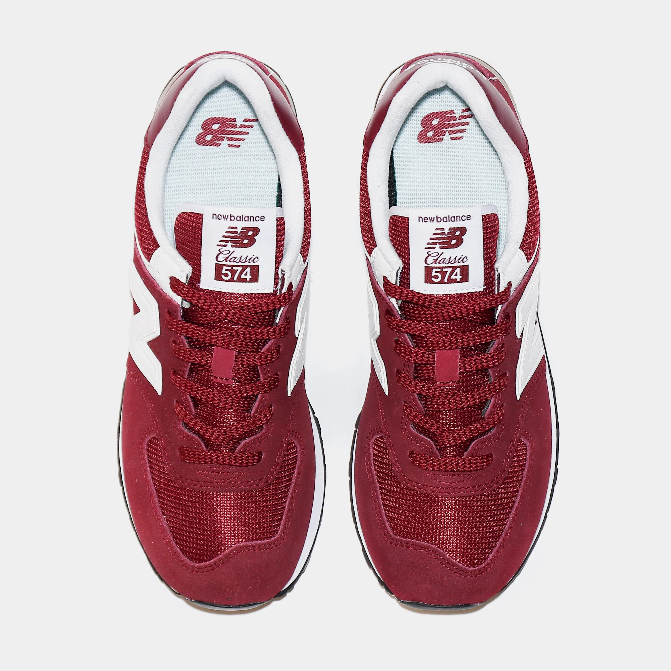 574 Mens Lifestyle Shoes (Burgundy/White)