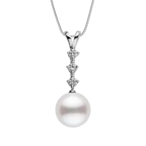 9.0-10.0 mm White South Sea Pearl and Diamond Luminary Collection Pendant