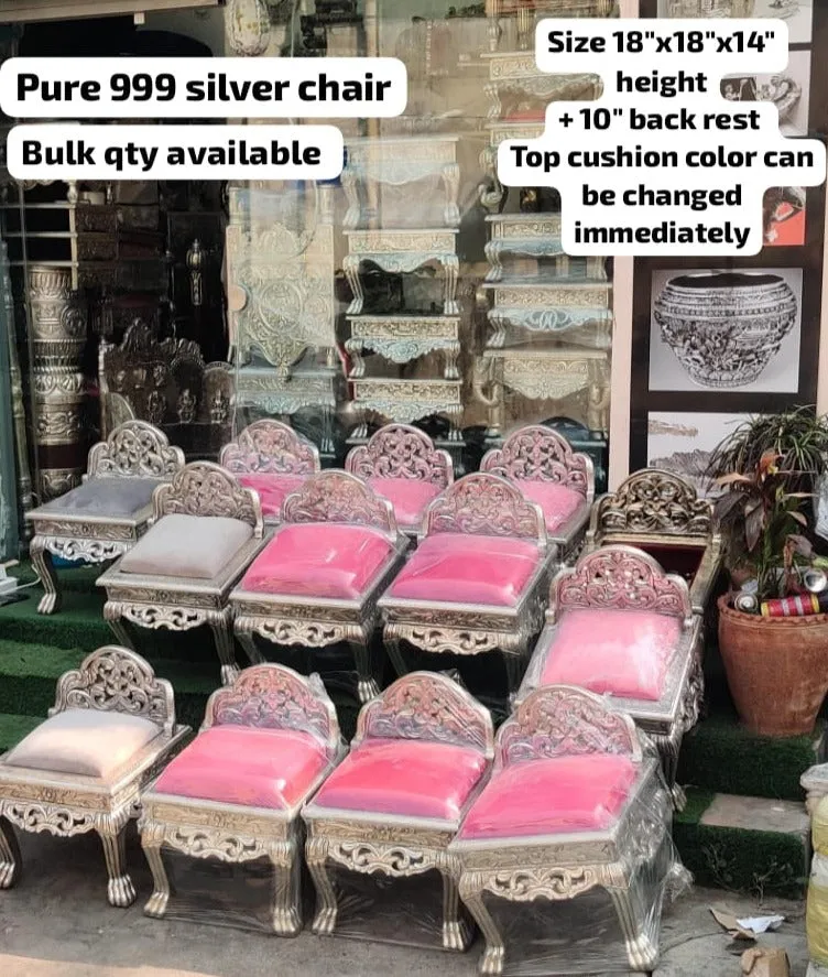 999 silver chair for Puja purpose -UYL001SC