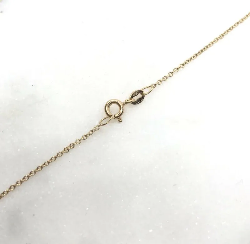 9ct Yellow Gold Solid Name Necklace â€˜JULIEâ€™ 45cm Cable Chain