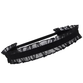 Adjustable No Slip Ruffled Lace Headband