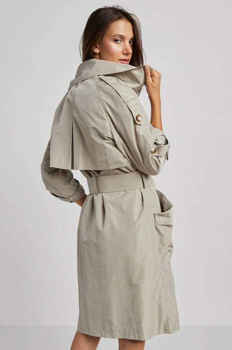 Adroit Raphael Trench Coat | Fuschia   Birch