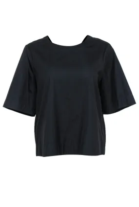 A.L.C. - Black Lace-Up Back Tee Sz 10