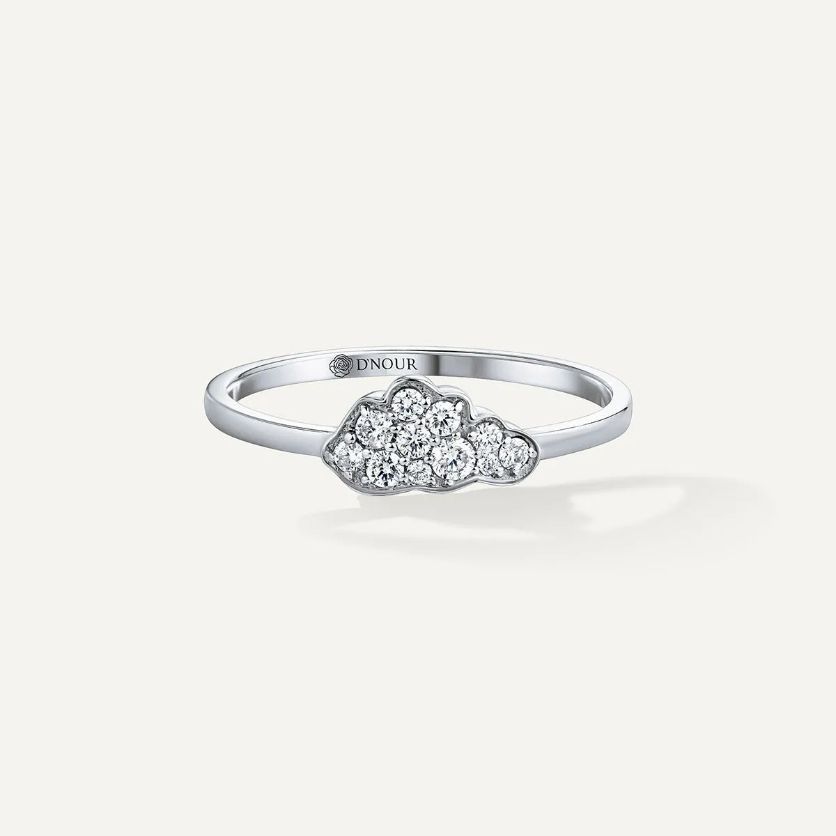 Allusia Love Mini 18K Whitegold Ring w. Diamonds