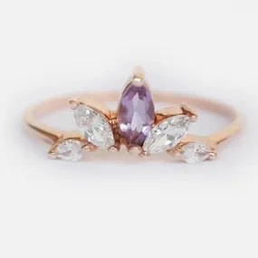 Amethyst Cluster Ring Enu