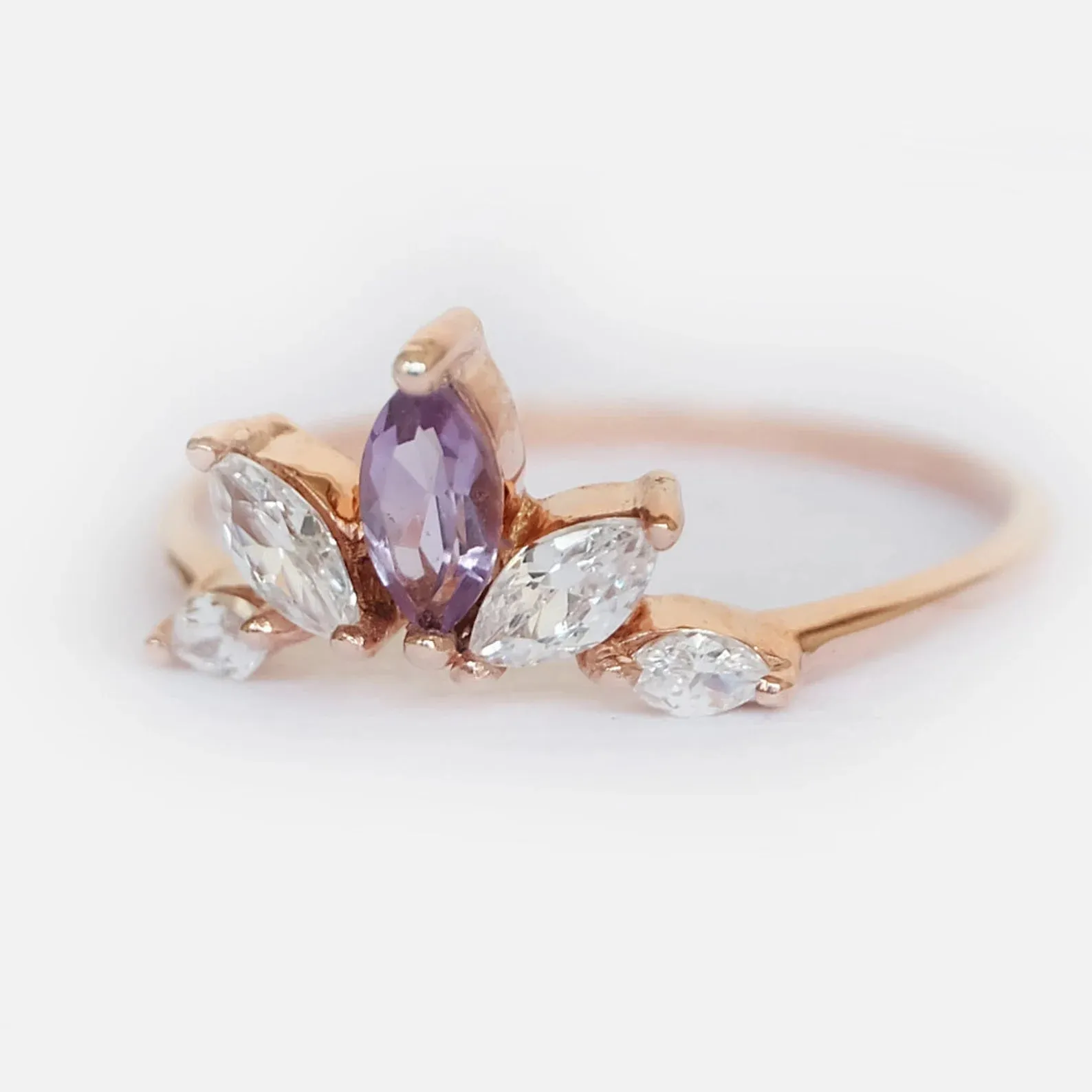 Amethyst Cluster Ring Enu