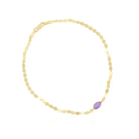 Amethyst Disco Chain Bracelet