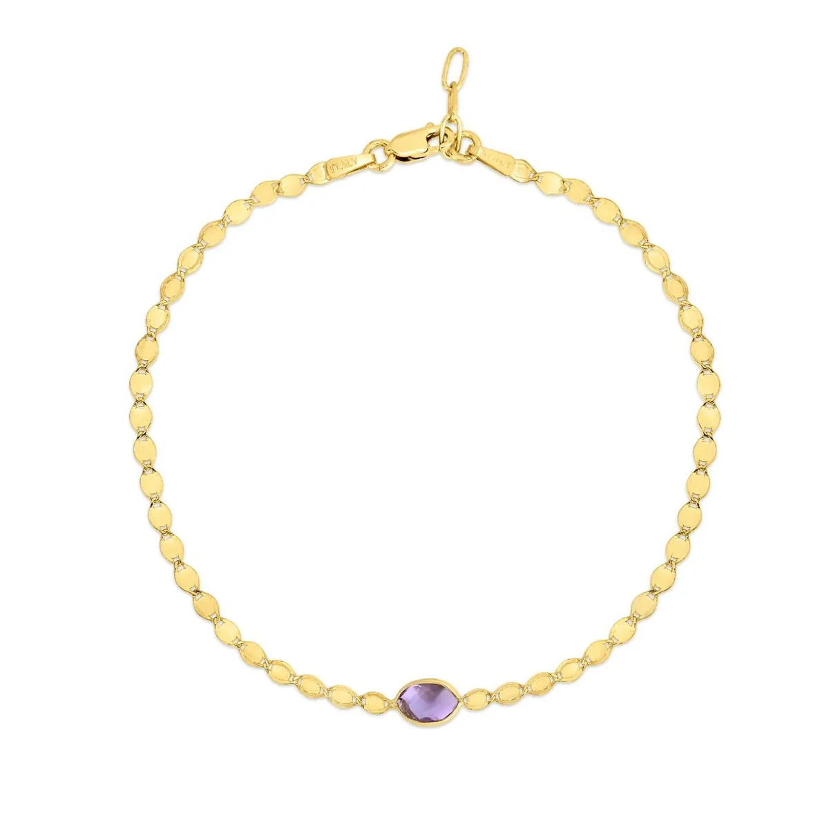 Amethyst Disco Chain Bracelet