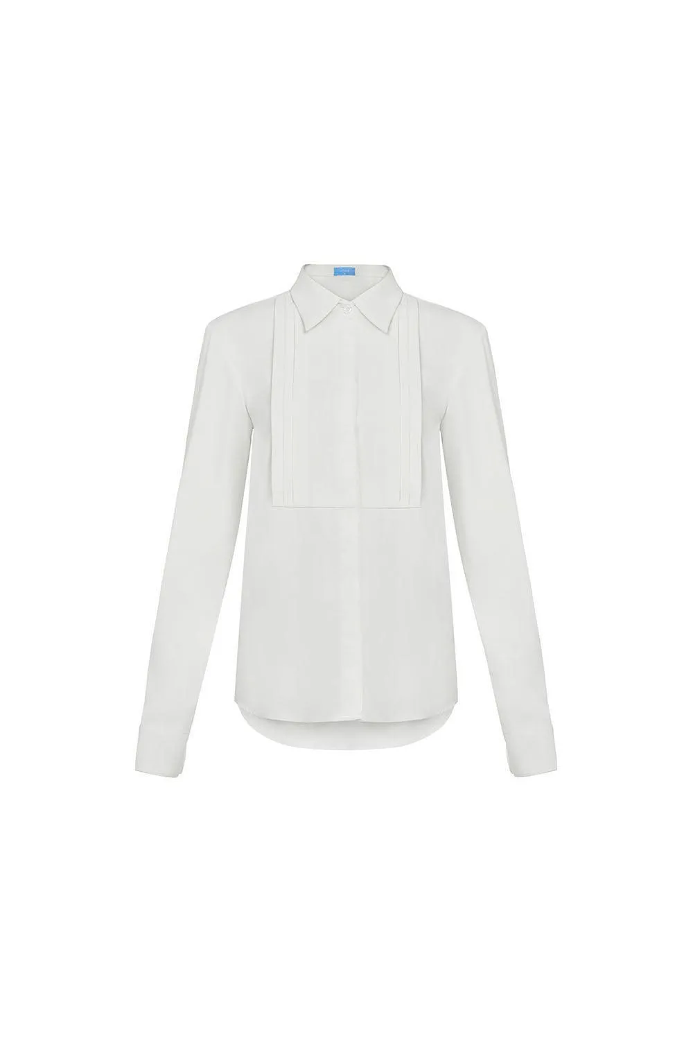 Anna Straight Collared Neck Cotton Poplin Shirt