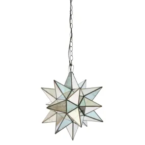 ANTIQUE MIRRORED STAR PENDANT, EXTRA LARGE