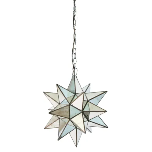 ANTIQUE MIRRORED STAR PENDANT, EXTRA LARGE