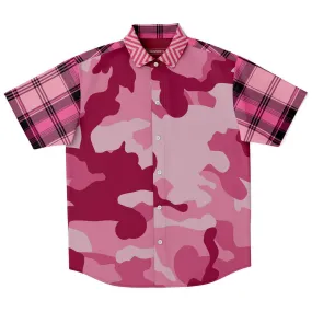 Art of War Short Sleeve Camo Button Down Shirt