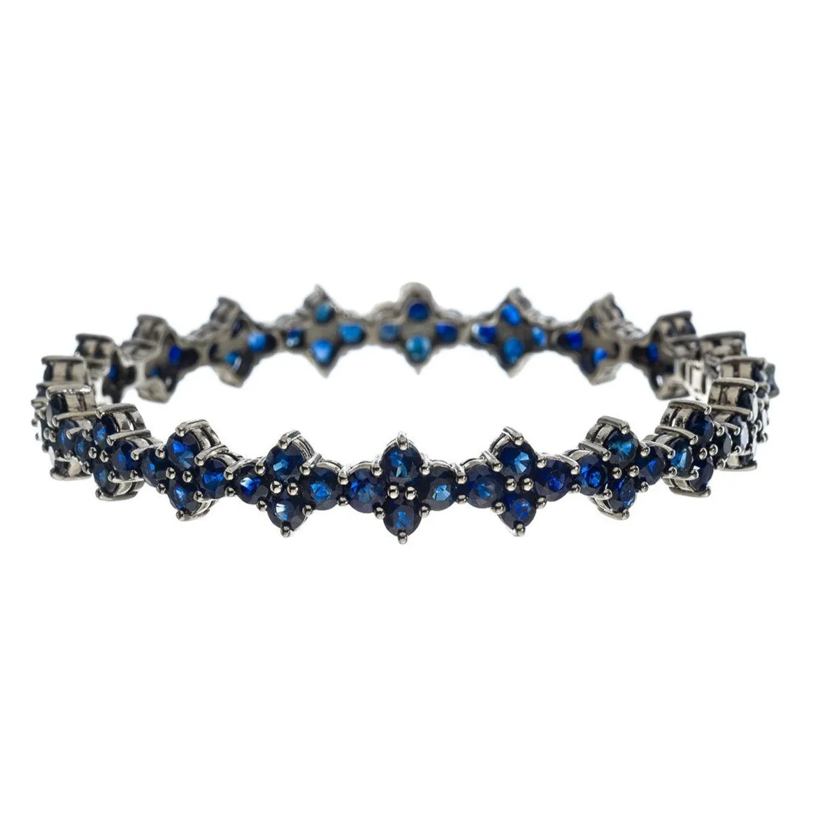 Asher Bangle Silver Sapphire