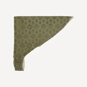 bandana headband | deep moss | organic cotton woven eyelet