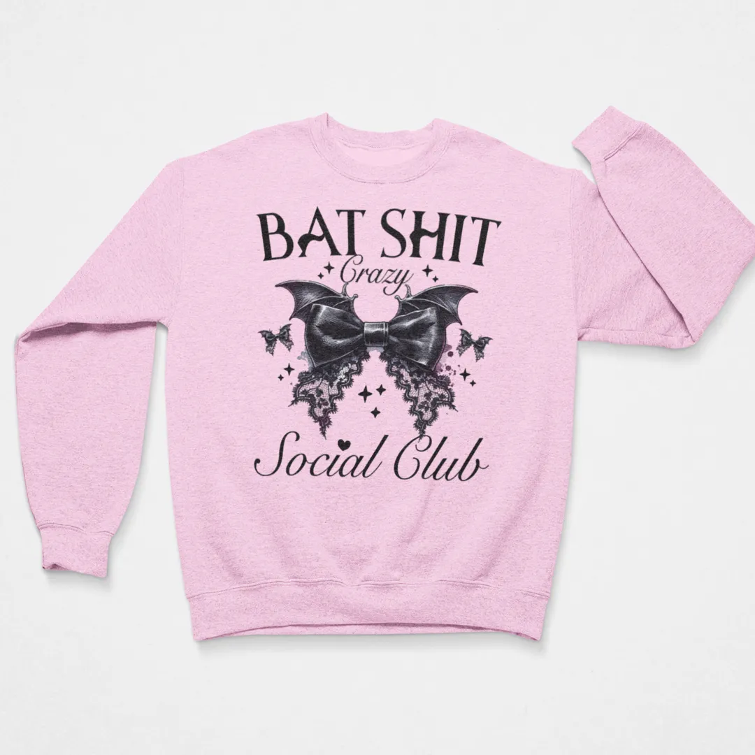 Bat Shit Crazy Halloween Graphic Sweatshirt