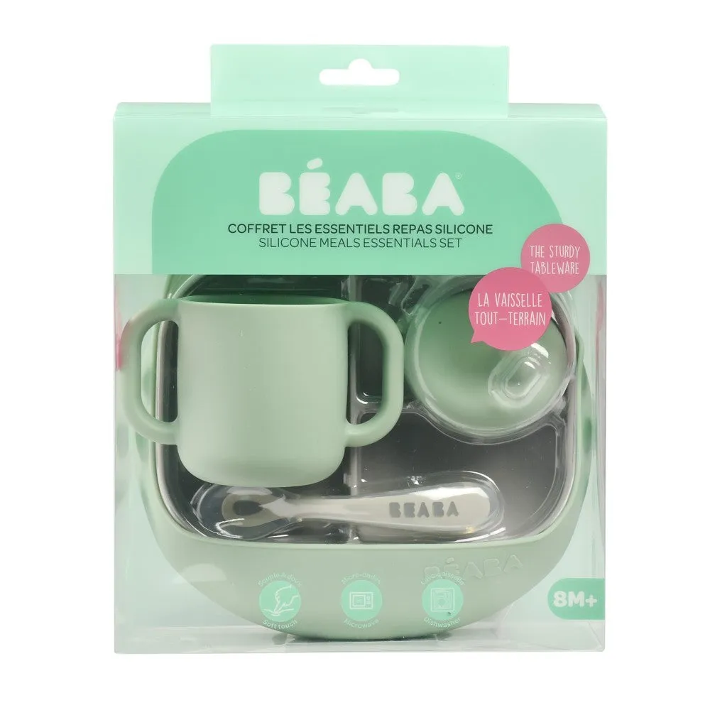 Beaba Silicone Essentials Meal Set - Sage Green