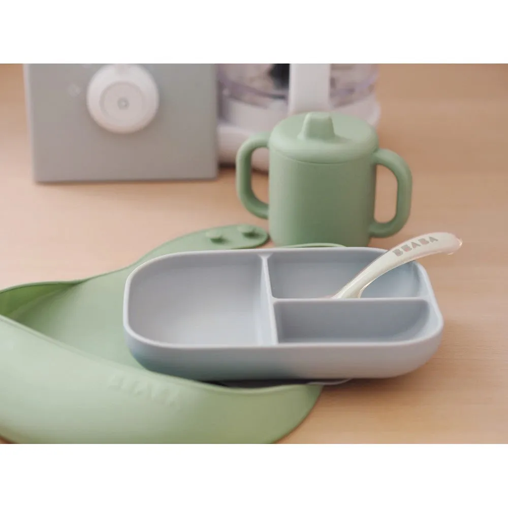 Beaba Silicone Essentials Meal Set - Sage Green