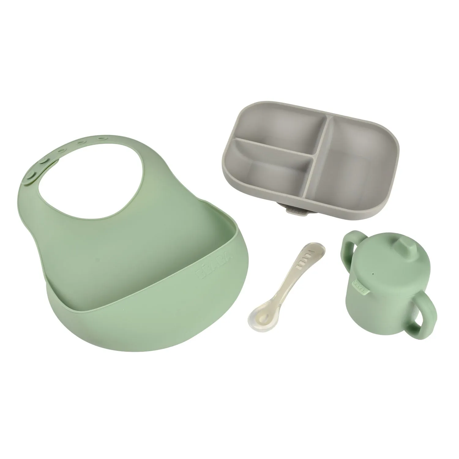 Beaba Silicone Essentials Meal Set - Sage Green