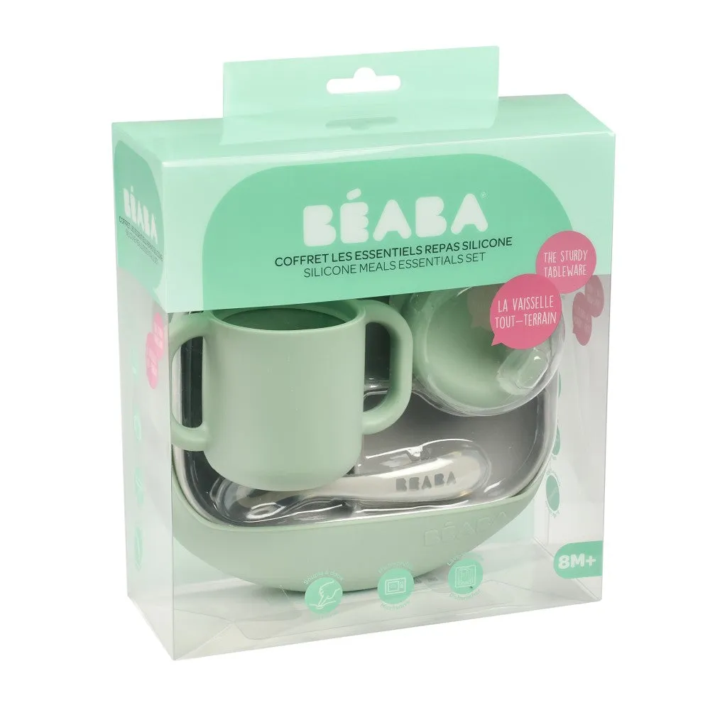 Beaba Silicone Essentials Meal Set - Sage Green