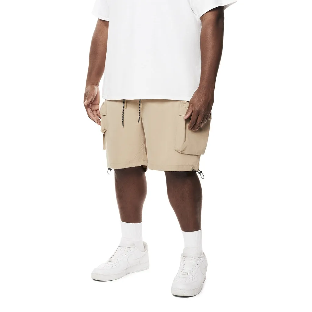 Big and Tall - Brushed Cargo Shorts - Khaki