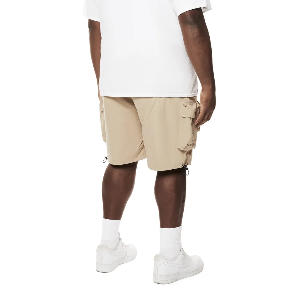 Big and Tall - Brushed Cargo Shorts - Khaki