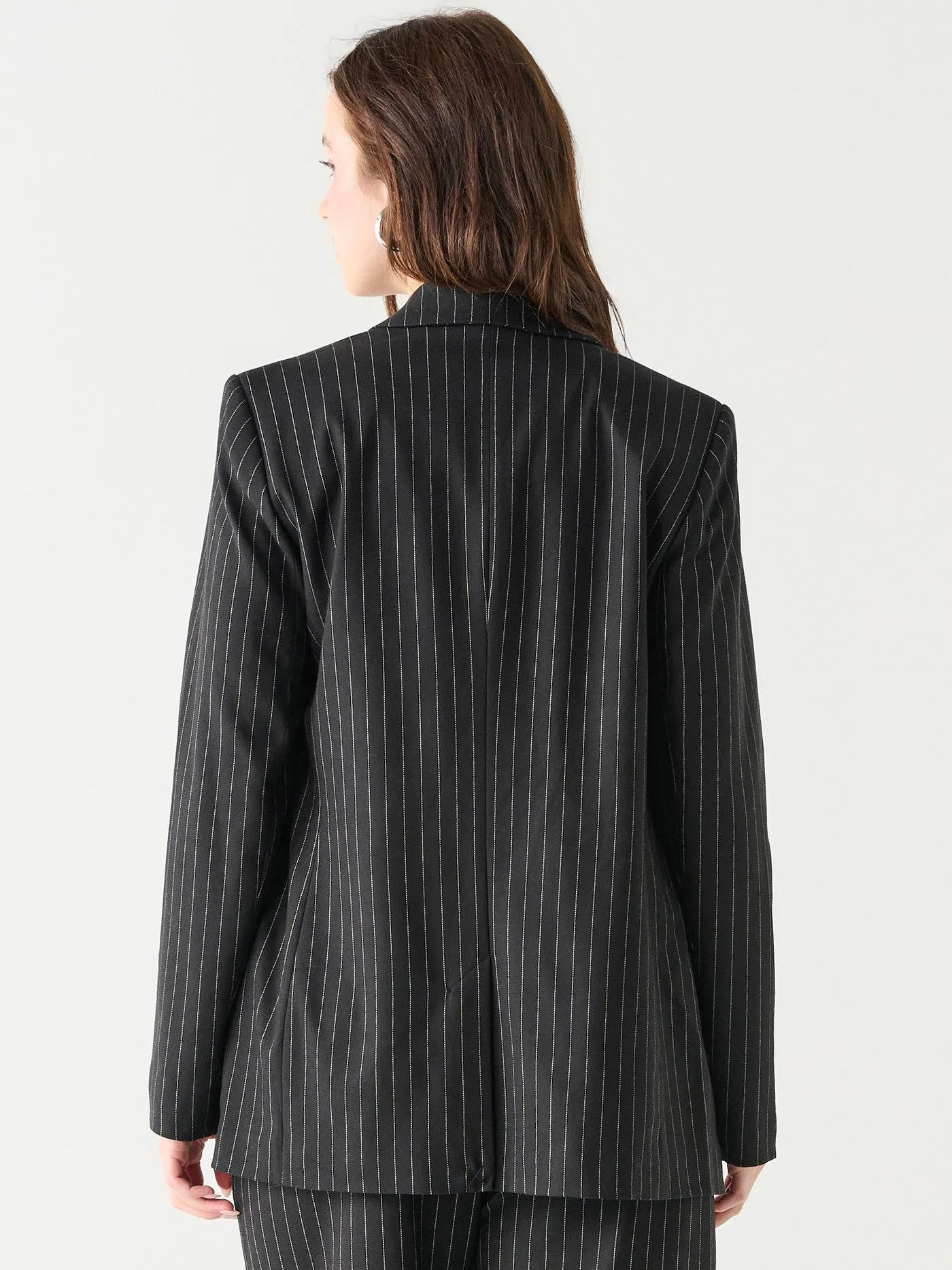 BLACK TAPE Double Breasted Pinstripe Blazer