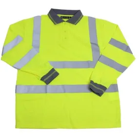 Blackrock Yellow Hi Vis Polo Shirt Long Sleeve