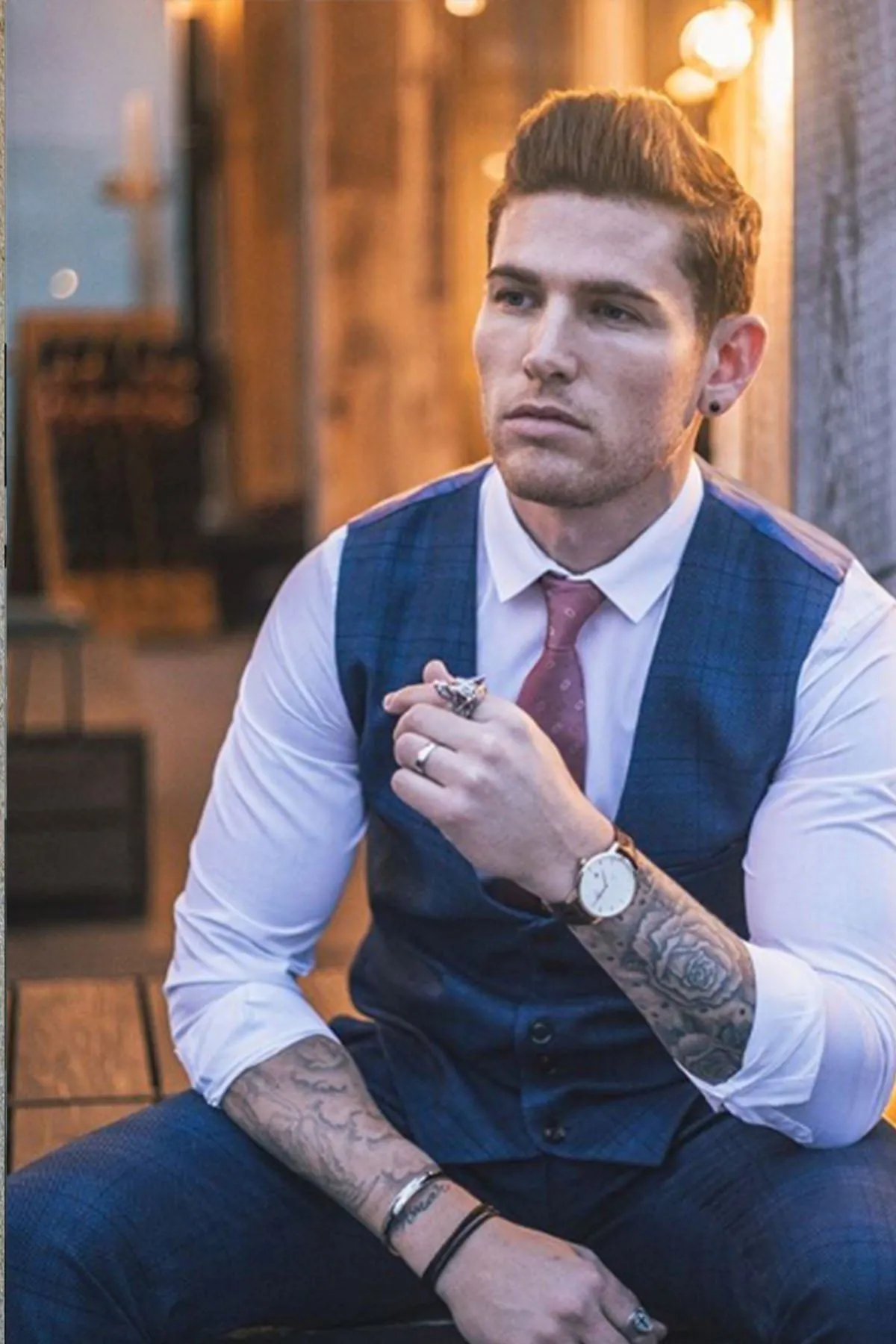 Blogger Style | JERRY Blue Check Suit As Worn By Shaun Findlay