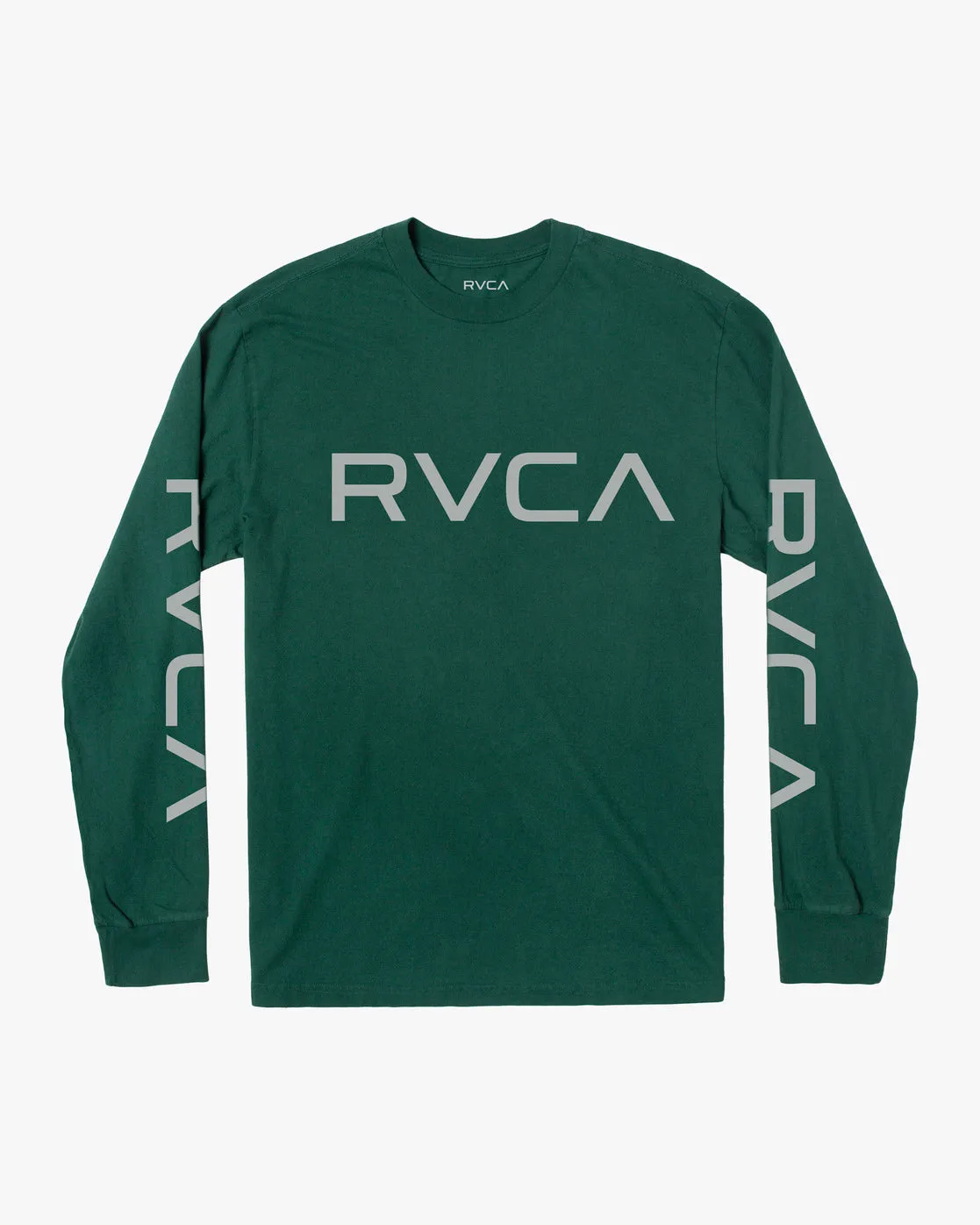 Boys Big RVCA Long Sleeve Tee - Hunter Green