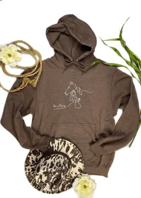 Brown She Is Strong Hoodie