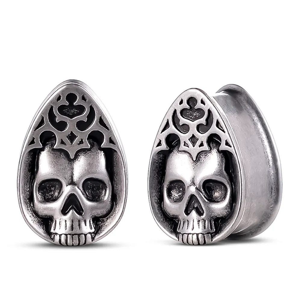 Cathedral Skull Teardrop Plugs