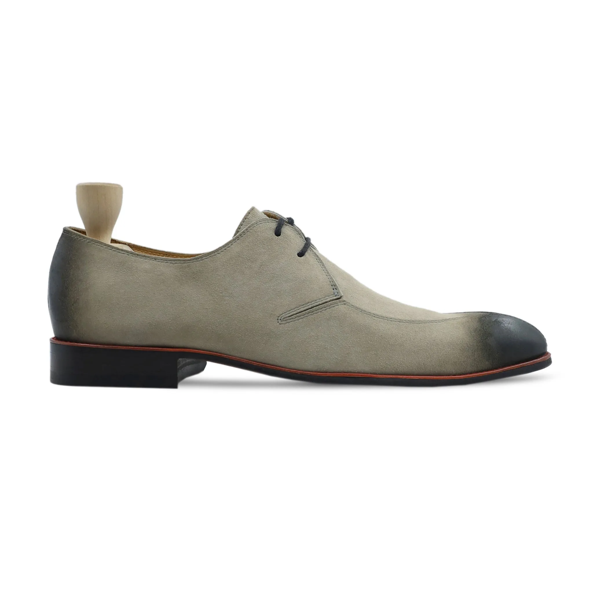 CRUM - GRAY KID SUEDE DERBY