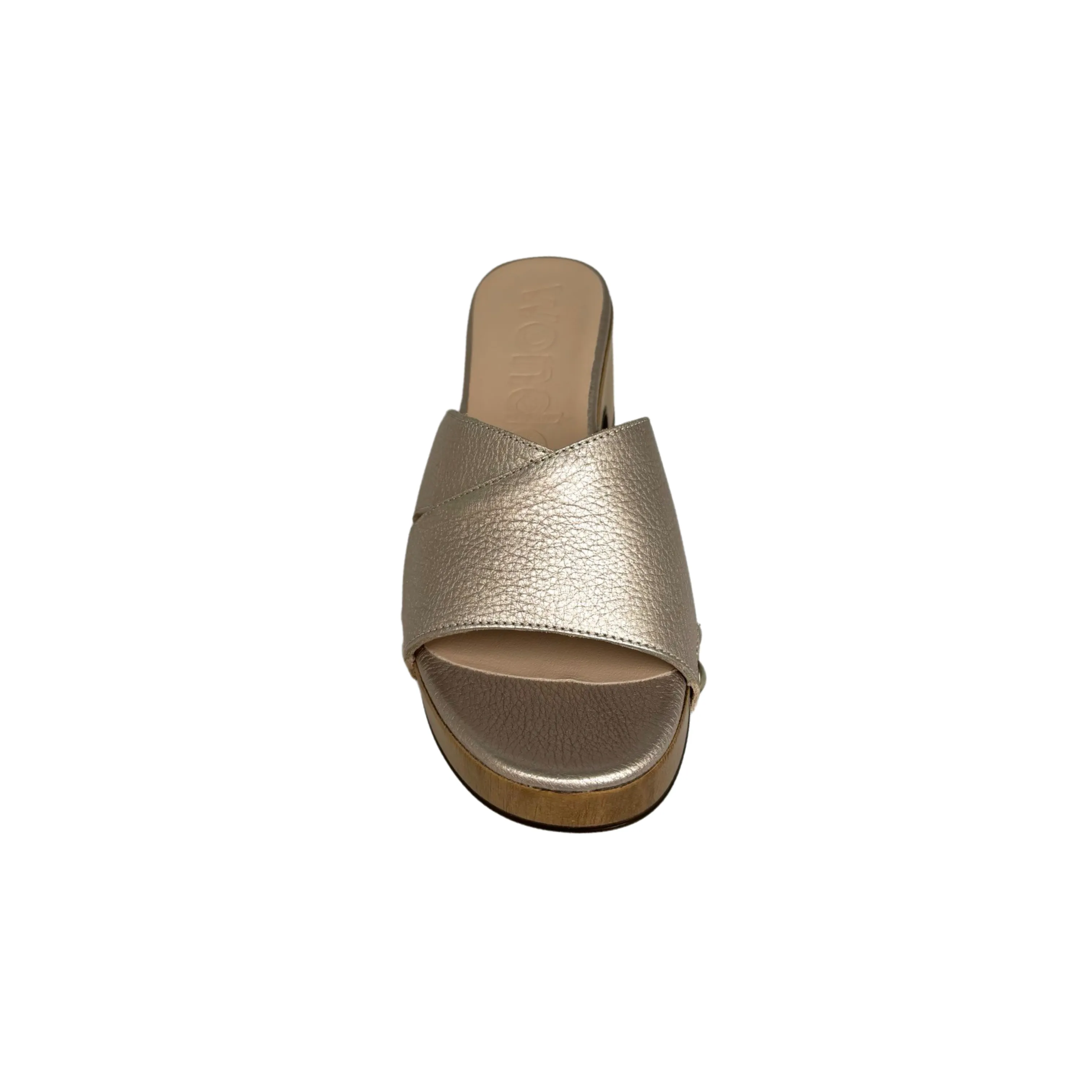 D8831 Gold Clog Sandal