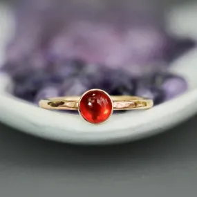 Delicate 14 K Gold Filled Ruby Stacking Promise Ring | Moonkist Designs