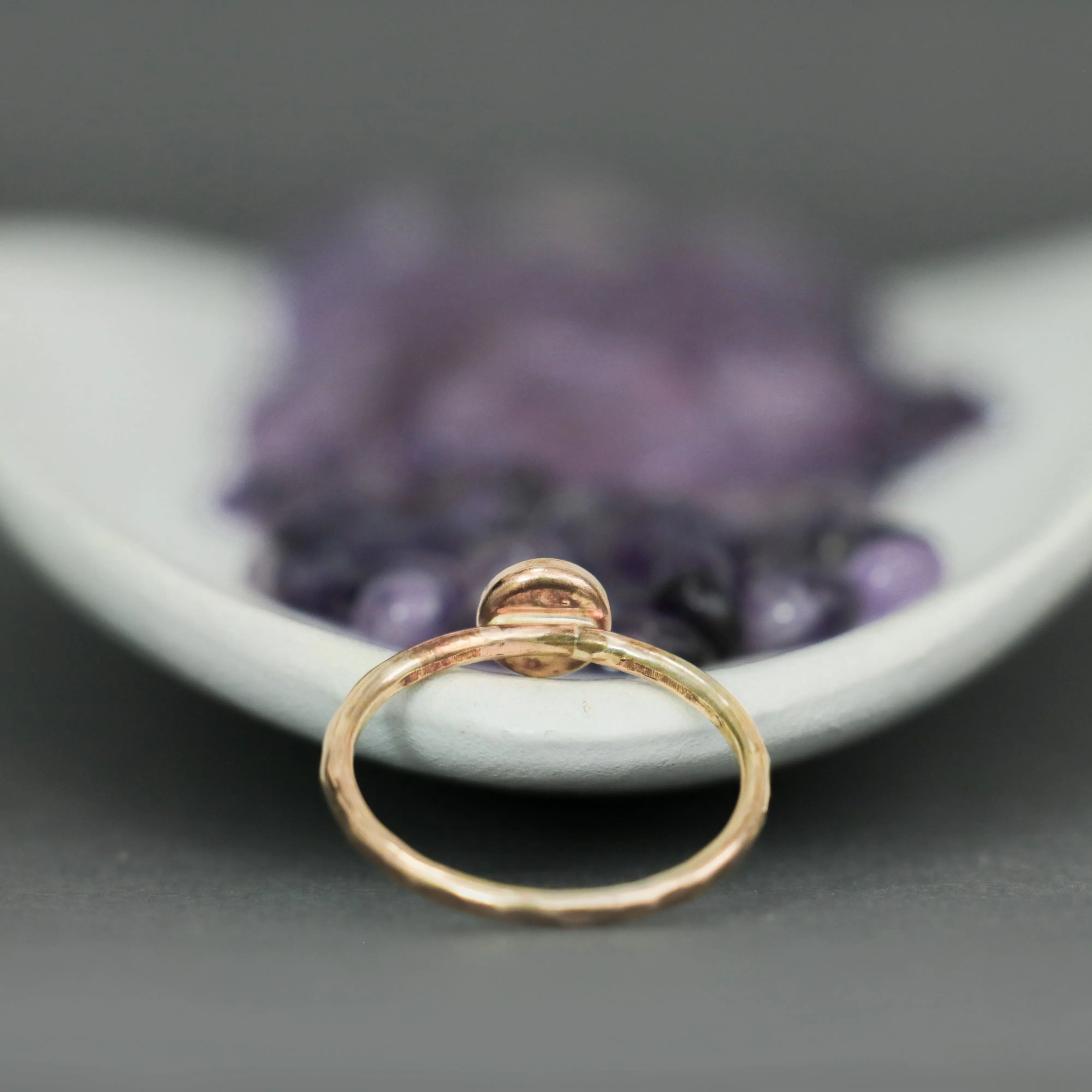 Delicate 14 K Gold Filled Ruby Stacking Promise Ring | Moonkist Designs