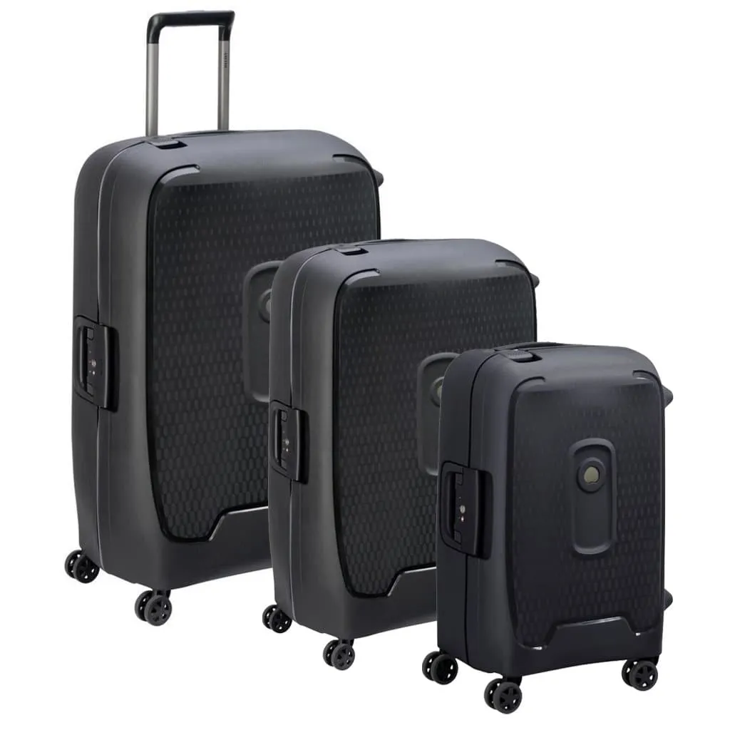 Delsey Moncey 3 PC Hardsided Luggage Set Black