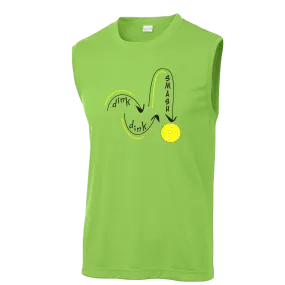 Dink Dink Smash | Clearance Men’s Sleeveless Pickleball Shirt | 100% Polyester