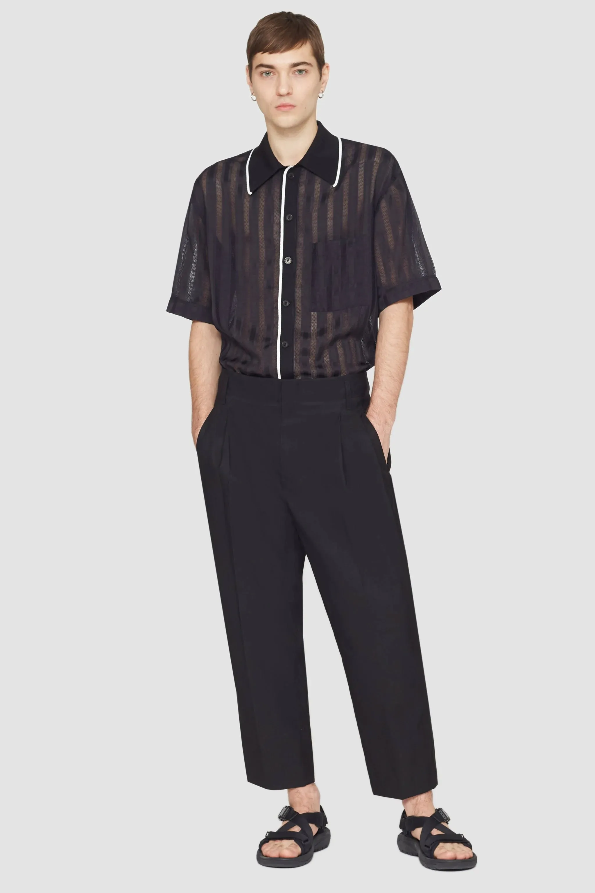 Double Pleat Tapered Trouser